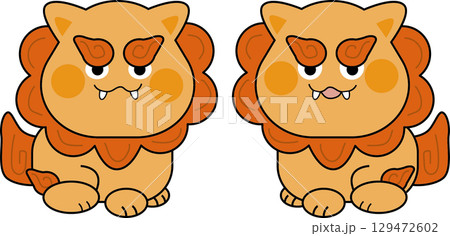 かわいい小太りシーサー 129472602