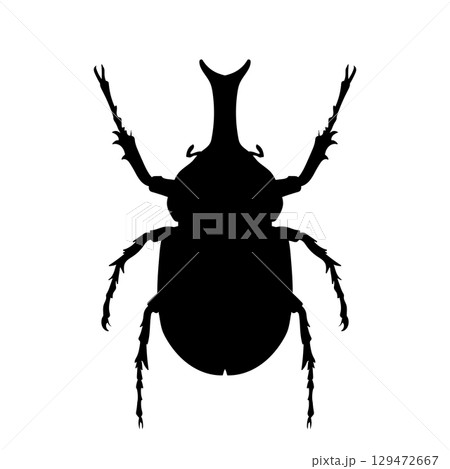 Rhino Beetle Silhouette Animal 129472667