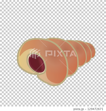 Chocolate cornet illustration Chocolate cornet illustration 129472671