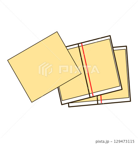 重なったスライスチーズのイラスト 129473115