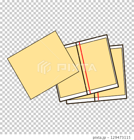 重なったスライスチーズのイラスト 129473115