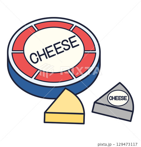 チーズの可愛いイラスト チーズの可愛いイラスト 129473117