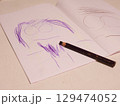 3歳が色鉛筆で描いた絵 129474052