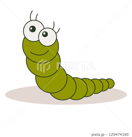 cute cartoon caterpillar cute cartoon caterpillar 129474160