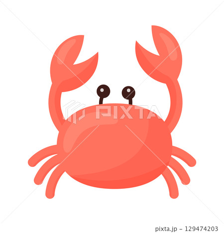 cute cartoon crab 129474203