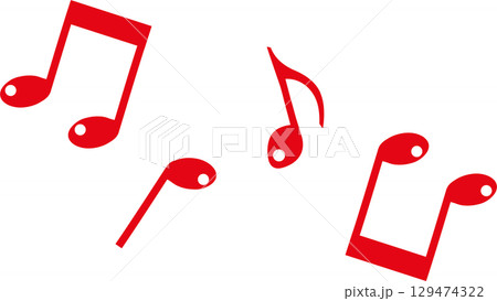 音符　メロディラインセット 129474322