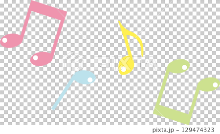 音符　メロディラインセット 129474323
