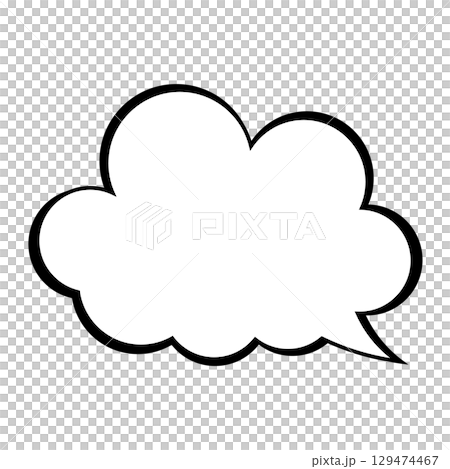 Simple speech bubble illustration - Fluffy 129474467