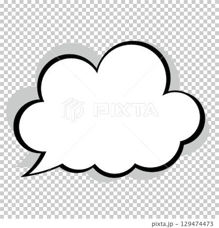 Simple speech bubble illustration - Fluffy 129474473