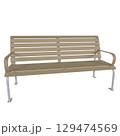 Metal bench design isolated on white 129474569