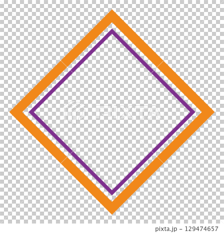 Halloween colored diamond frame illustration on white background 129474657