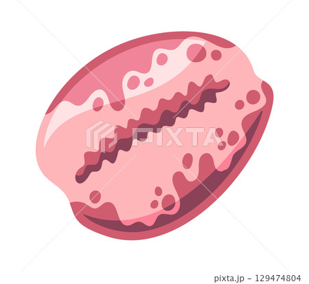 Pink cowrie sea shell design 129474804