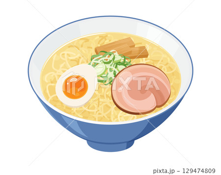 塩ラーメンのイラスト素材 塩ラーメンのイラスト素材 129474809