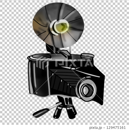 video camera film on black 129475161