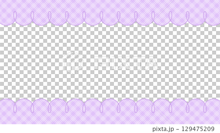 Light purple cute checkered twirl header footer 16:9 129475209