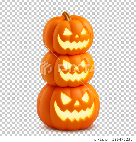 Halloween pumpkin illustration realistic Halloween pumpkin illustration realistic 129475236