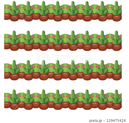 cactus, pattern, illustration, seamless, textile, wallpaper, desert, print, seamless pattern, green, graphic, mexican, botanical, fabric, drawing, no people, exotic, repetition, drawn, mexico, hand-dr 129475428