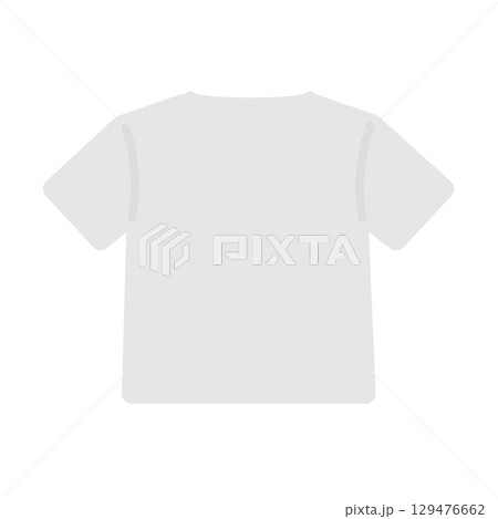 Tシャツ（白）　服　背面　イラスト 129476662