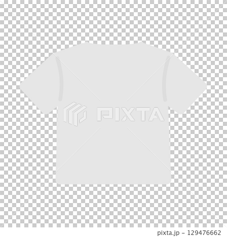 Tシャツ（白）　服　背面　イラスト 129476662