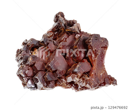 raw vanadinite natural mineral cutout on white raw vanadinite natural mineral cutout on white 129476692