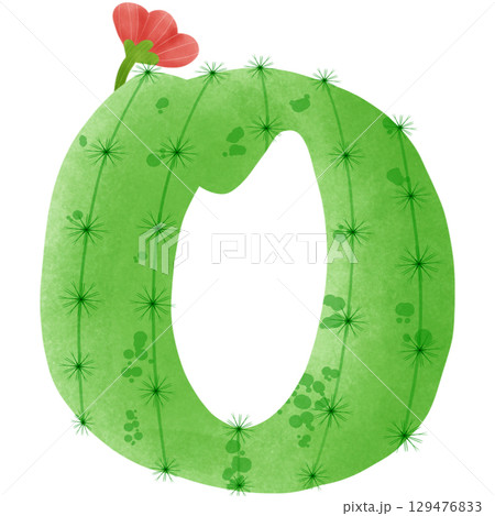 green letters of the alphabet cactus 129476833