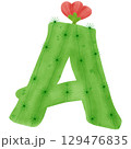green letters of the alphabet cactus 129476835