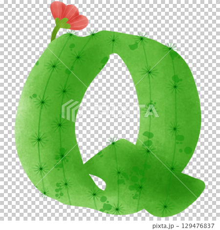 green letters of the alphabet cactus 129476837