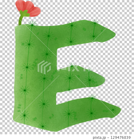 green letters of the alphabet cactus 129476839