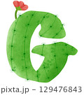 green letters of the alphabet cactus 129476843