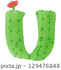 green letters of the alphabet cactus 129476848