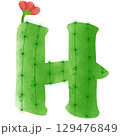 green letters of the alphabet cactus 129476849
