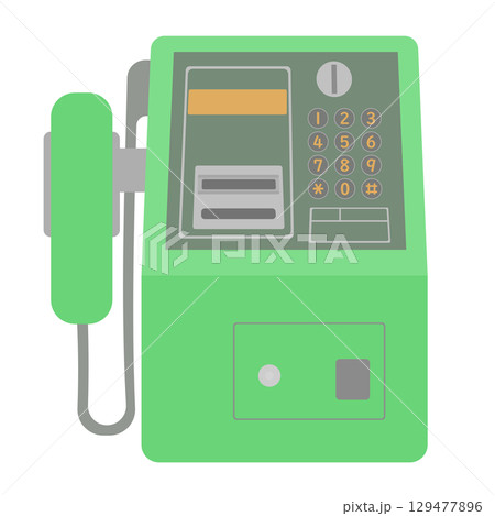 公衆電話のイラスト 129477896