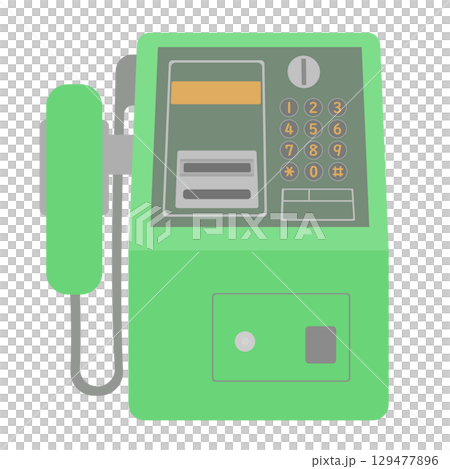 公衆電話のイラスト 129477896