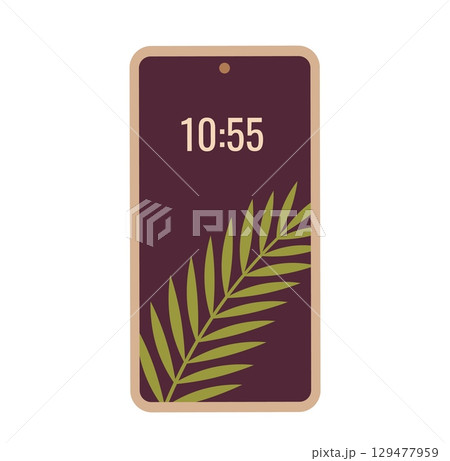 Cute Smartphone icon. Flat vector illustration Cute Smartphone icon. Flat vector illustration 129477959