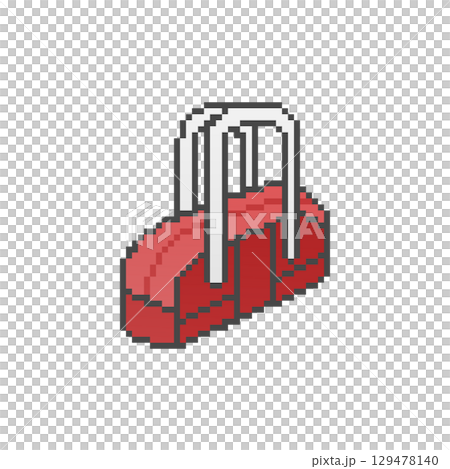 School bag_pixel art (red) 129478140