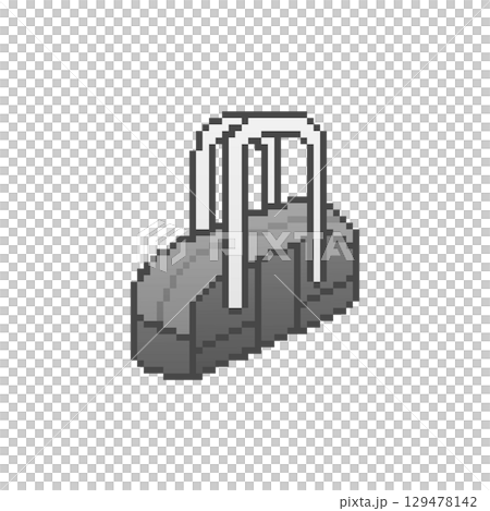 スクールバック_ドット絵(黒) スクールバック_ドット絵(黒) 129478142