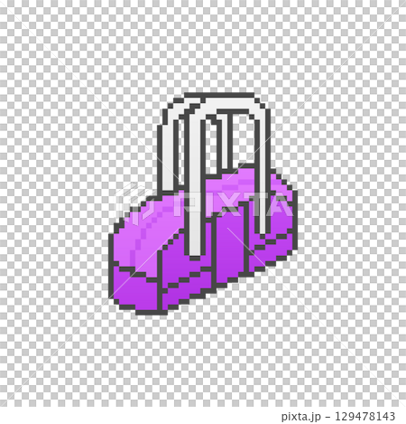 School bag pixel art (purple) School bag pixel art (purple) 129478143