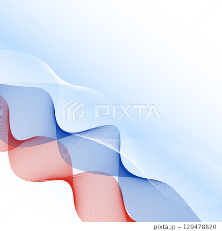 Abstract background with tricolor. Day of Russia, National unity day of Russia, Day of Russian flag concept. Banner, template, flyer. 129478820