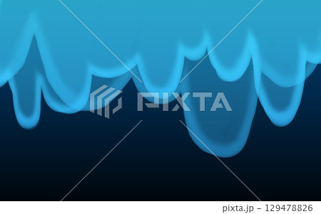 水彩のスライム黒背景(青) 129478826