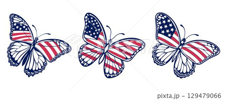 Patriotic Butterfly Set American Flag Stars and Stripes Vector Clipart for Independence Day Shirts and Crafts Patriotic Butterfly Set American Flag Stars and Stripes Vector Clipart for Independence Day Shirts and Crafts 129479066