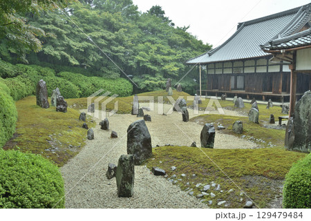 京都 雨の禅宗庭園 京都 雨の禅宗庭園 129479484