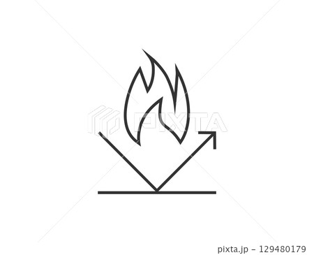 No fire allowed, fireproof icon. Vector illustration. No fire allowed, fireproof icon. Vector illustration. 129480179