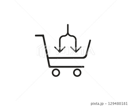 Cross sell icon. Vector illustration. Cross sell icon. Vector illustration. 129480181