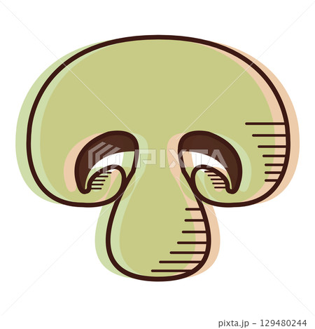 Isolated colored mushroom icon Flat design Vector 129480244