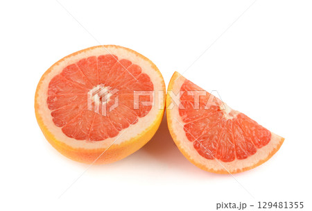 Grapefruit fruit isolated on white. Grapefruit fruit isolated on white. 129481355
