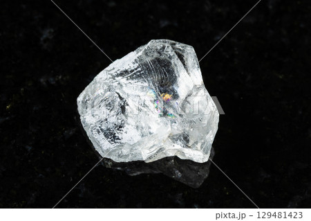 rough goshenite colorless beryl rock on black rough goshenite colorless beryl rock on black 129481423