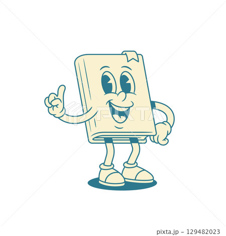 Cute childish book cartoon character innovation idea vector illustration Cute childish book cartoon character innovation idea vector illustration 129482023