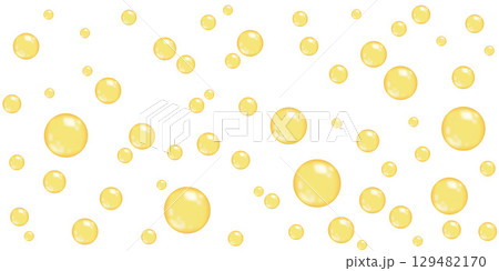 Omega 3 or 6, fish oil golden bubbles texture. 129482170