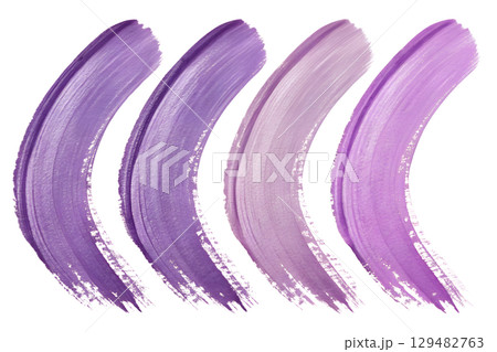 Purple paint swatches texture set, gradient color palette isolated on transparent background Purple paint swatches texture set, gradient color palette isolated on transparent background 129482763