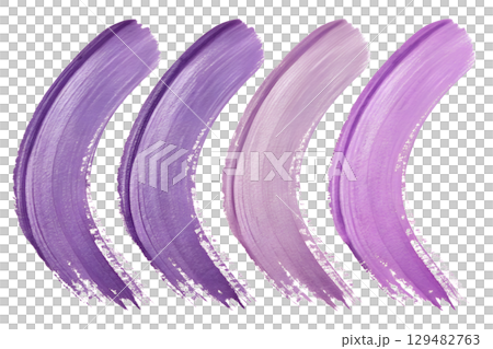 Purple paint swatches texture set, gradient color palette isolated on transparent background Purple paint swatches texture set, gradient color palette isolated on transparent background 129482763